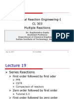 Chemical Reaction Engineering-I CL 303 Multiple Reactions