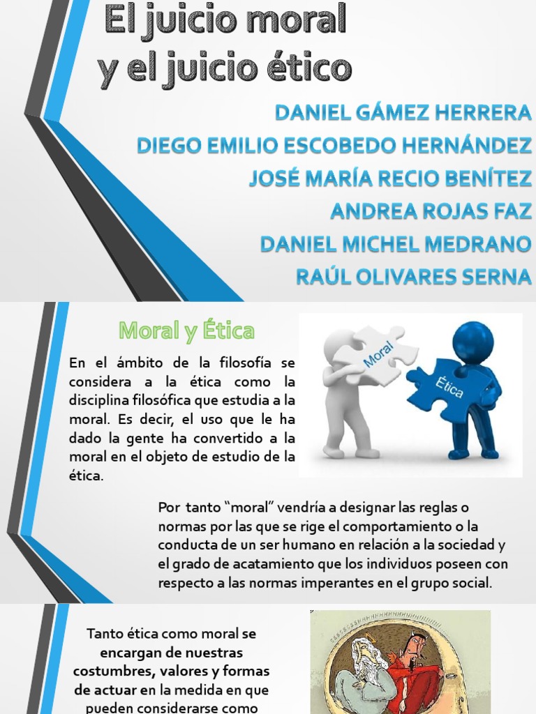 El Juicio Moral y El Juicio Ético Moralidad Comportamiento