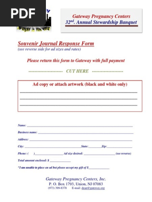 Banquet 2017 Ad Journal Response Form
