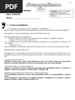 Apostila Do Aluno Evangelismo