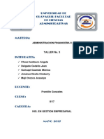 Taller 3 Administracion Financiera II