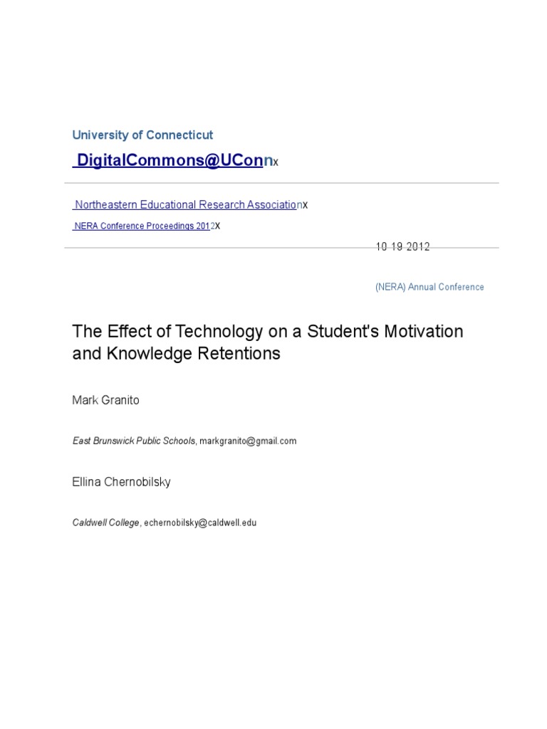 Impact of Technology on Student Motivation | PDF | Employee Retention ...
