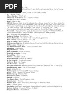 Artist Lists Small | PDF