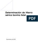 Determinación de Hierro Sérico en Suero Bovino Fetal