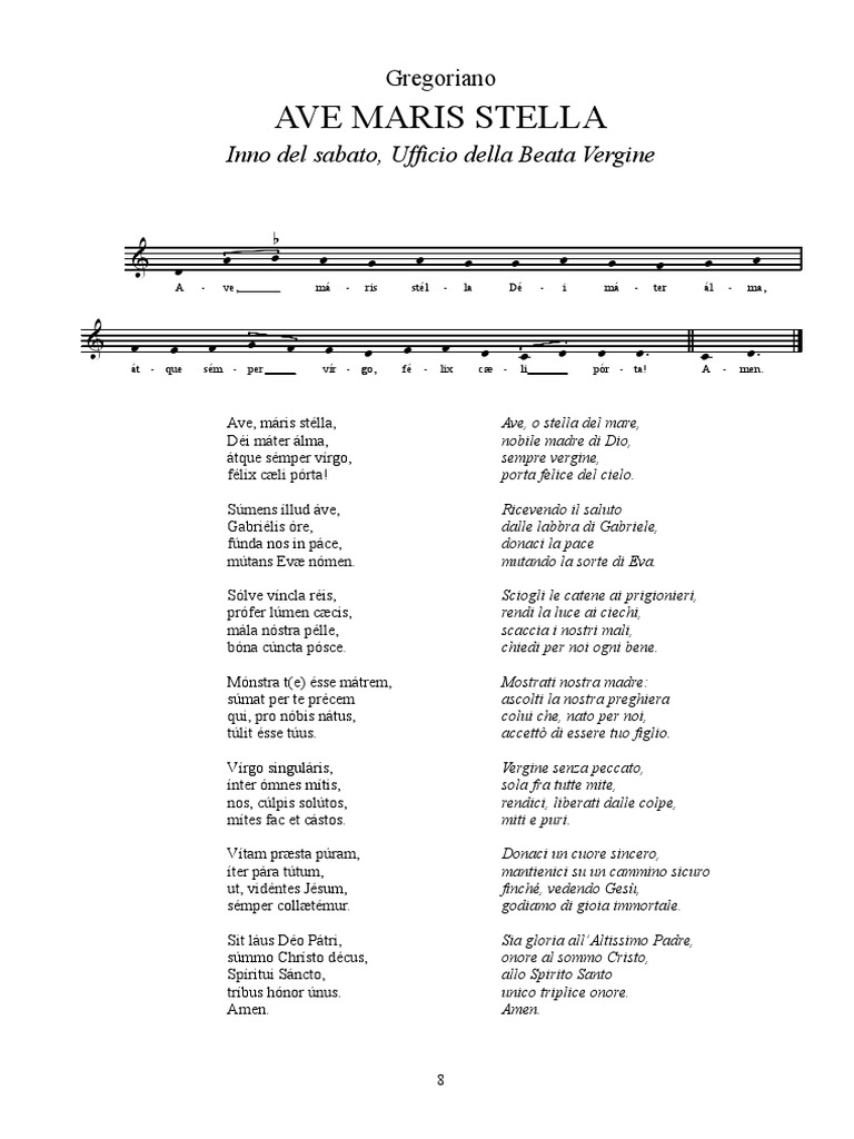 Ave Maris Stella Gregorian Chant Pdf