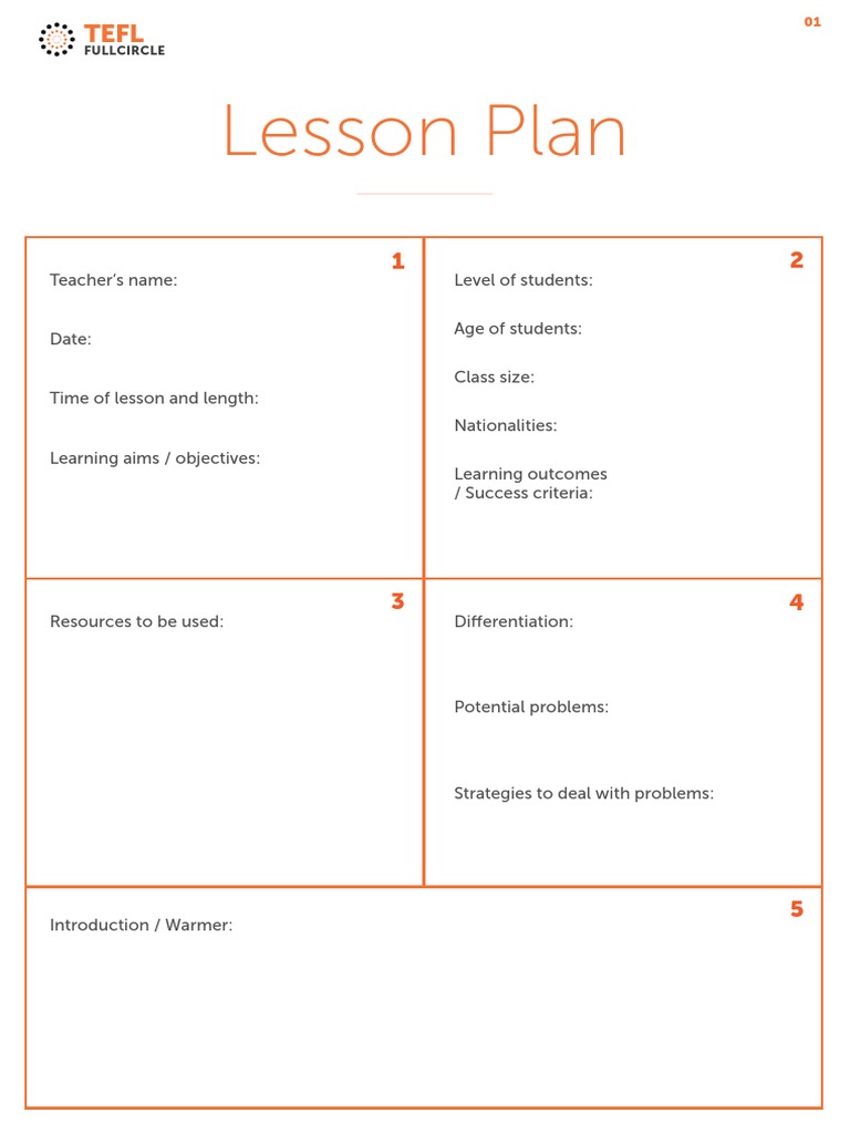 Lesson Plan Lesson Plan Educational Psychology
