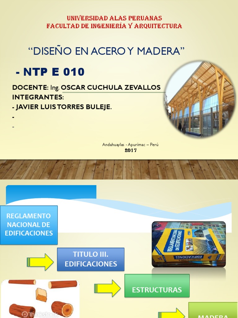Norma E010 para Construcción en Madera | PDF | Madera | Rigidez
