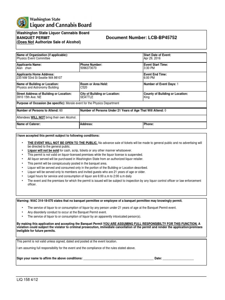 Document Number: LCB-BP45752: Washington State Liquor Cannabis Board ...