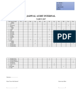 Jadwal Audit Internal