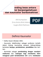 Membanding Beza Antara Kaunselor Berpengetahuan Dan Kaunselor Berkemahiran