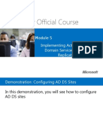Microsoft Official Course: Implementing Active Directory Domain Services Sites and Replication