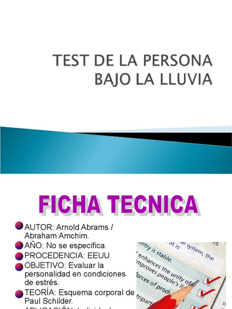 Test de La Persona Bajo La Lluvia | PDF | Ansiedad | Depresión (estado ...