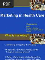 Marketing in Health Care: Presented by