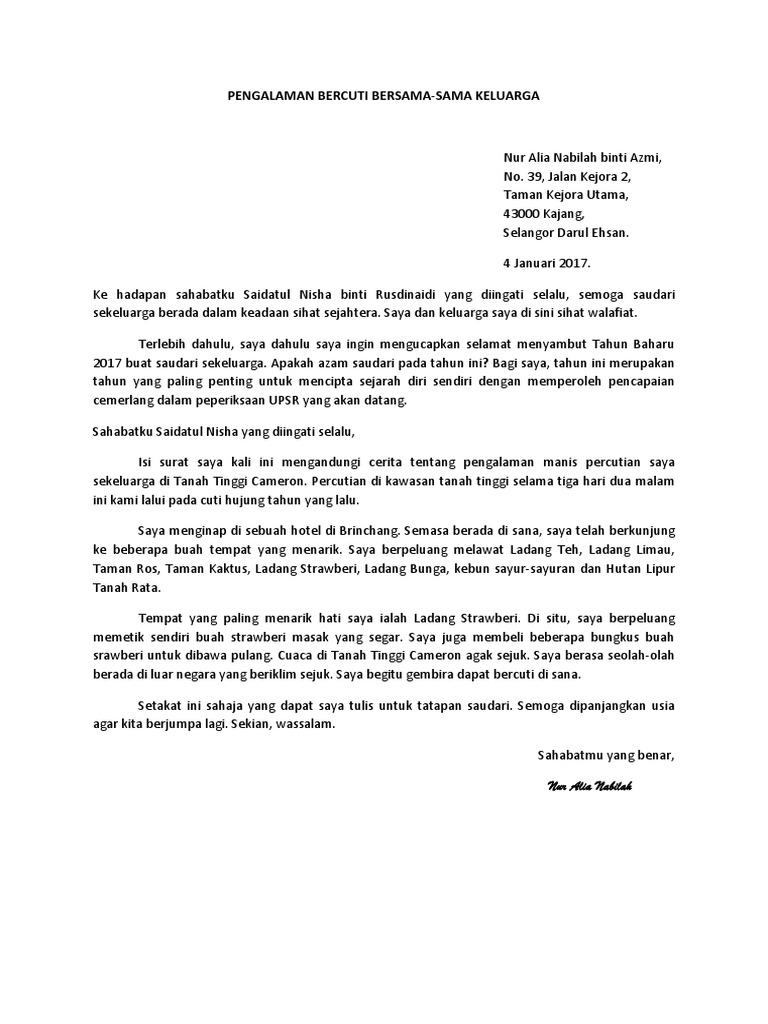 PENGALAMAN BERCUTI BERSAMA