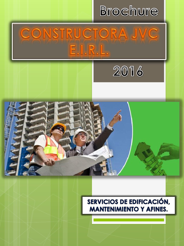 Brochure Constructora JVC Eirl | PDF | Calidad (comercial) | Ciencia y ...