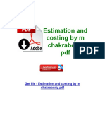 Estimation and Costing by M Chakraborty PDF