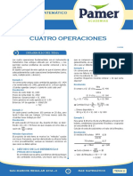 PAMER -- RAZONAMIENTO MATEMÁTICO - CUATRO OPERACIONES