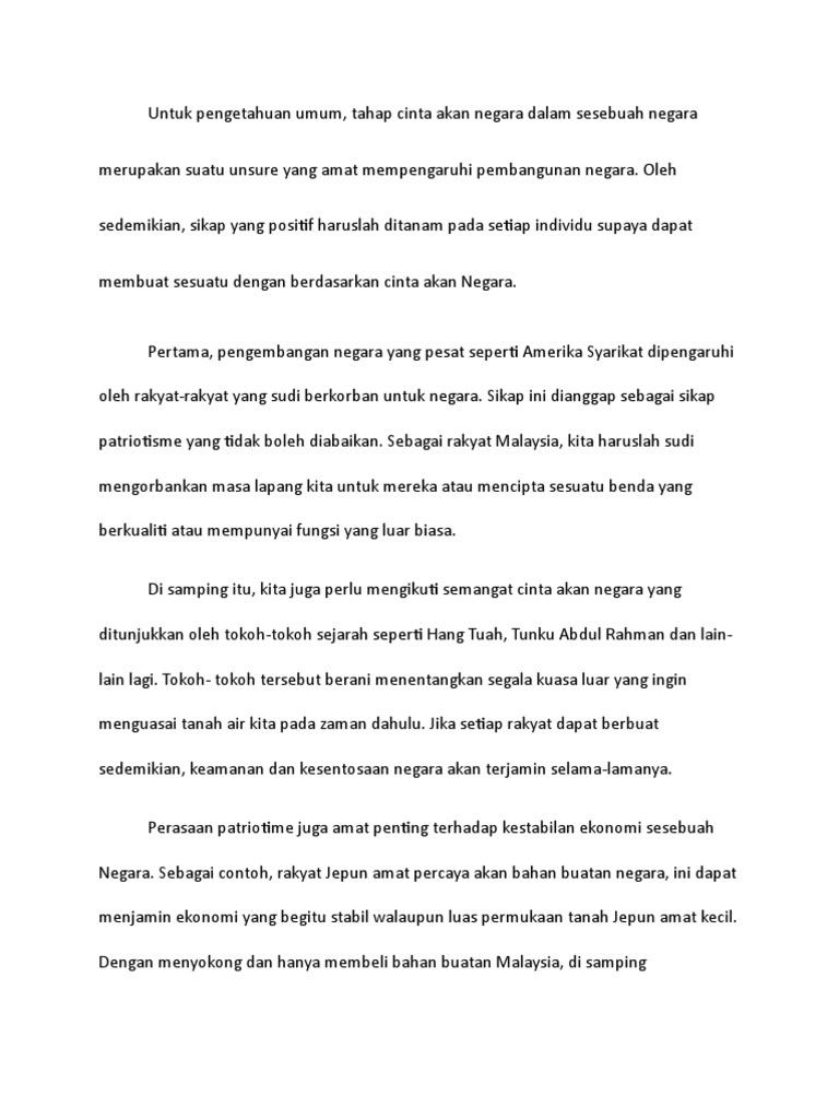 Karangan Cinta Akan Negara Pdf