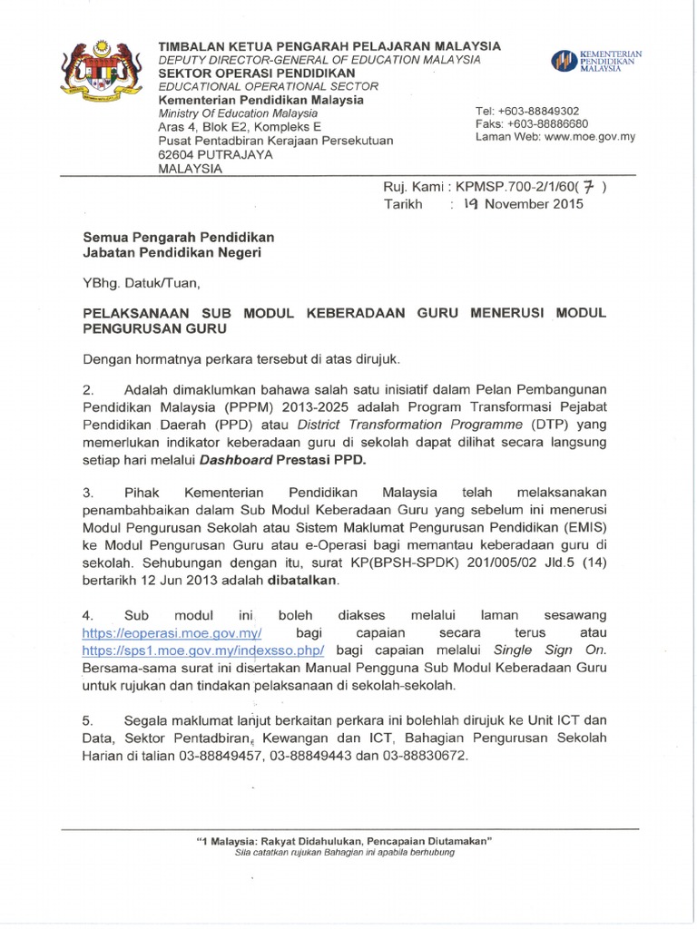 Surat Keberadaan Guru 19 11 Pdf