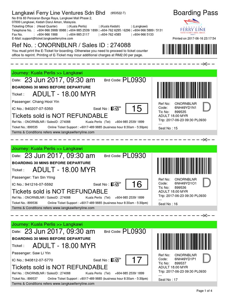 Langkawi Ferry Pdf Transport Companies Written Communication