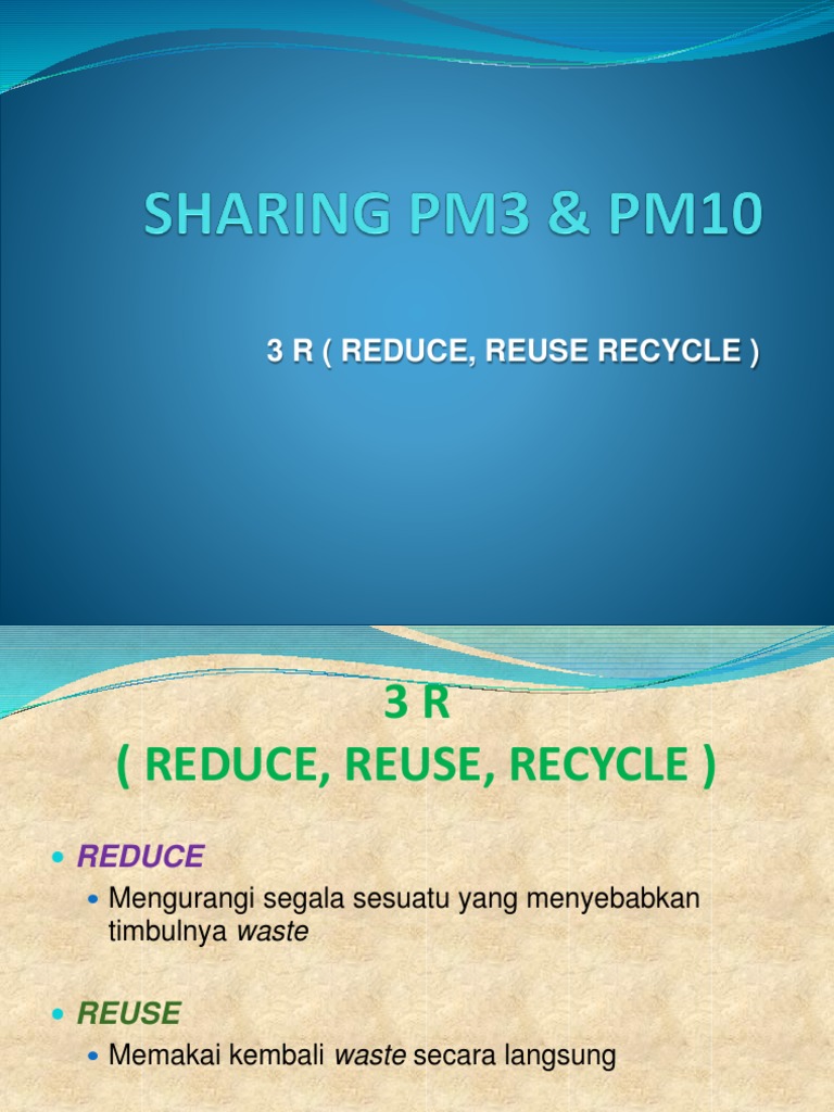 Prinsip 3R dalam Pengelolaan Sampah | PDF