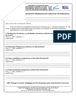 Relatorio Semanal Dos Encontros Presenciais