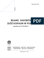 Bilans Zasobów Złóż Kopalin W Polsce PDF