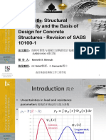 Structural Reliability and the Basis of Design for Concrete Structures - Revision of SABS 10100-1
