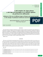 Estudio- Influencia del empleo de vigas planas y del tipo de hormigón en el diseño óptimo de pórticos de edificación.pdf