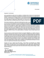 Carta de Transparencia Por Colombia Al Fiscal Néstor Humberto Martínez.