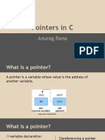 Pointers in C: Anurag Rana