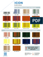 Barcode Colour Chart
