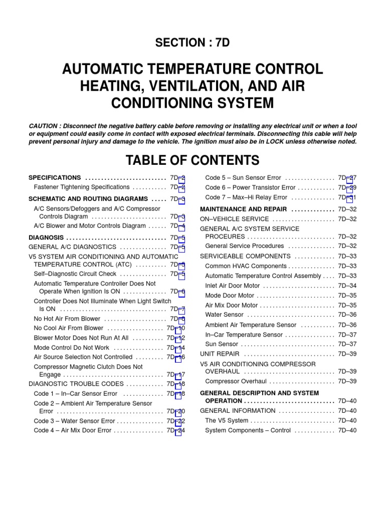 A/C System Diagnostics and Repair Guide | PDF | Air Conditioning ...
