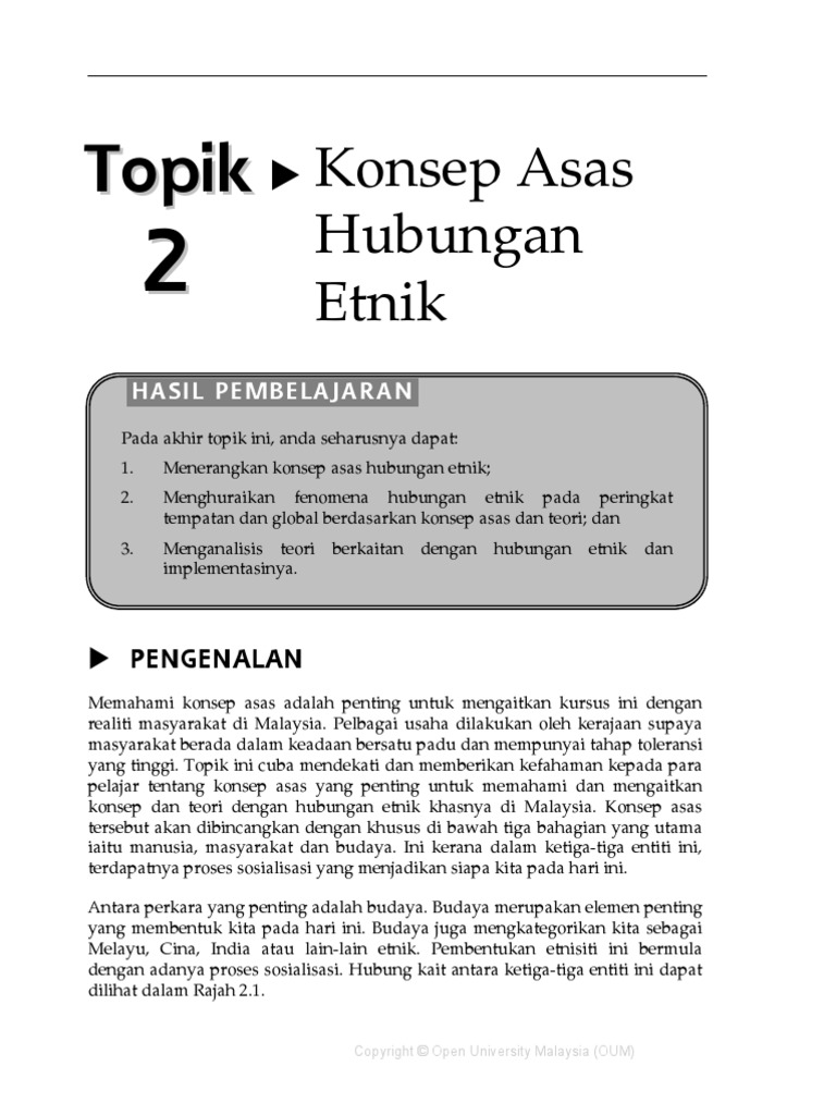 Topic 2: Hubungan Etnik  PDF