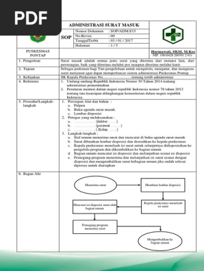 Sop Administrasi Surat Masuk