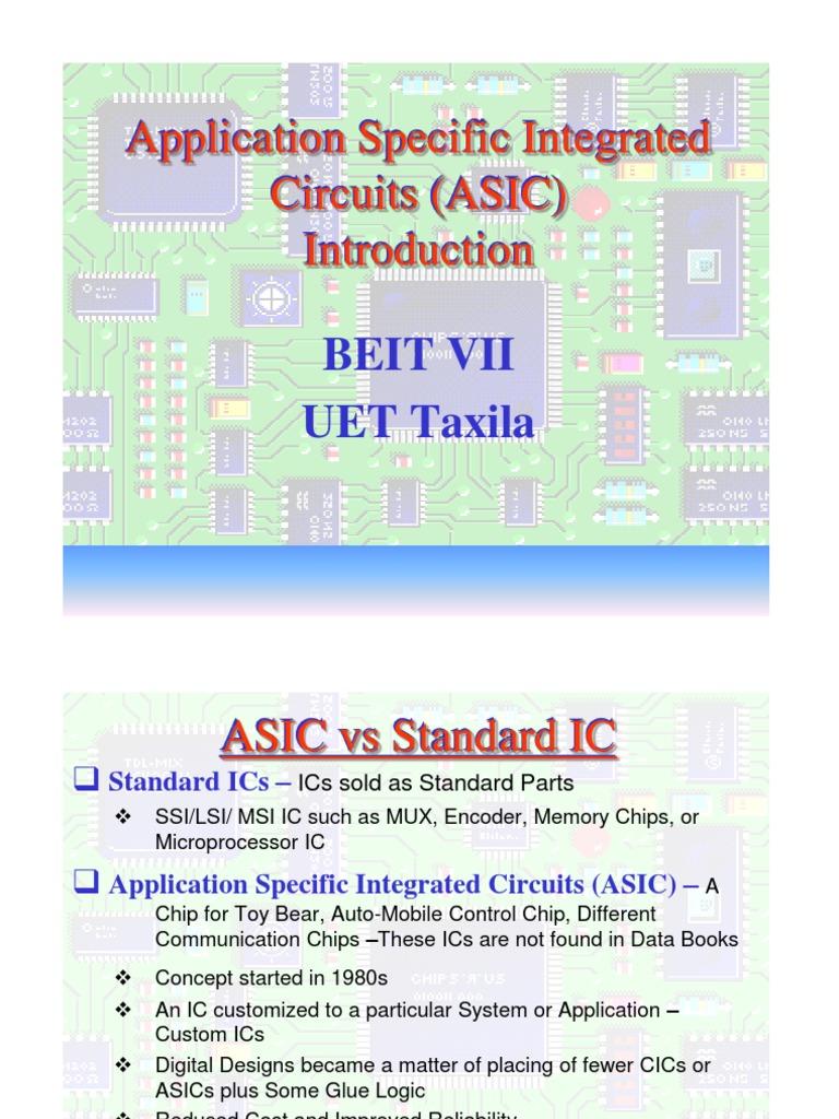 Overview of Application-Specific ICs | PDF | Field Programmable Gate ...