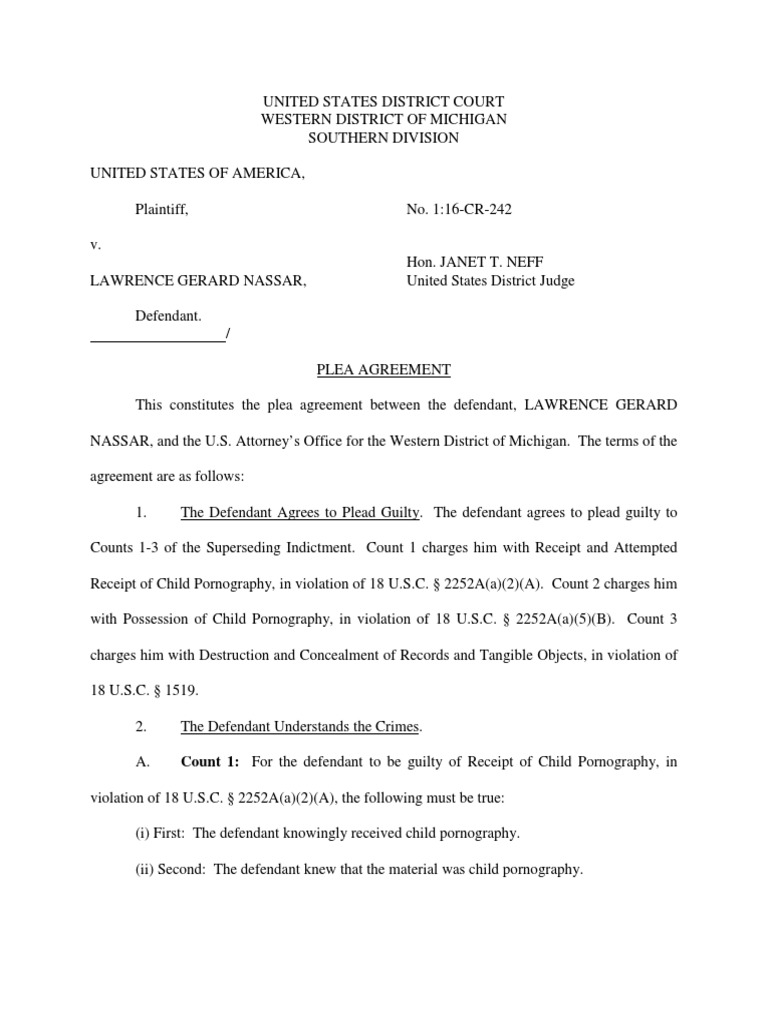 2017621 Plea United States Federal Probation And Supervised Release