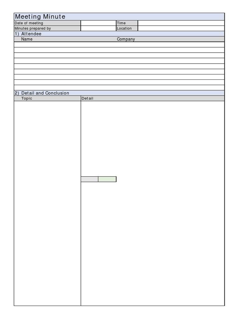 Meeting Minute Form | PDF
