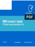 9M09 Investor Update
