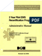2004 NYS BEMS 3 Year Pilot Recert. Manual