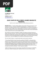 Press Release - Save Darfur Welcomes UNAMID Mandate Renewal 08-02-2010