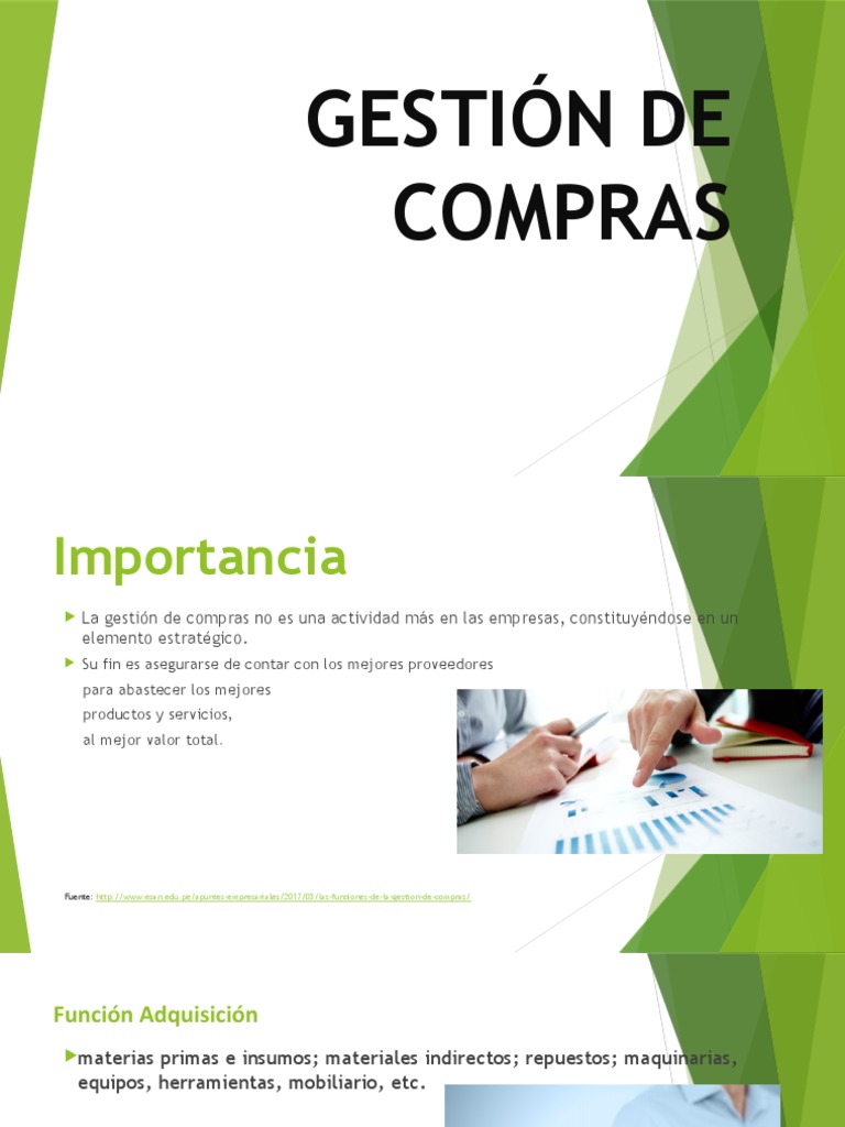 Importancia de la Gestión de Compras | PDF | Calidad (comercial ...