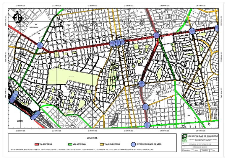 Plano Del Sistema Vial Metropolitano De Lima Pdf
