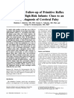 Prospective Follow-Up of Primitive Reflex Profiles in High-Risk Infants: Clues To An Early Diagnosis of Cerebral Palsy