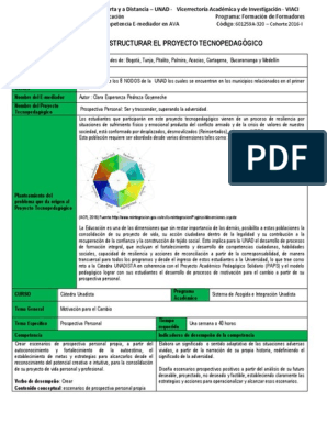 Ejemplo Modelo de Proyecto Tecnopedagógico UNAD | PDF | Aprendizaje | Diseño