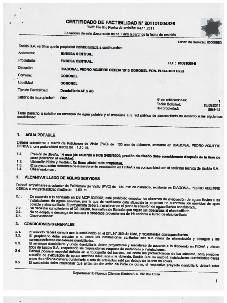 Factibilidad Essbio | PDF