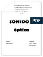 Sonido y Optica