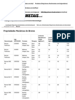 Propriedades Mecânicas Do Bronze - Shockmetais