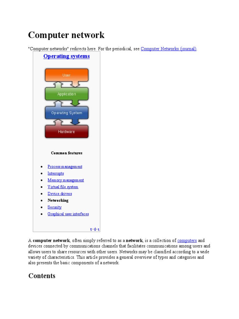 Computer Network: Operating Systems | PDF | Computer Network | Network ...