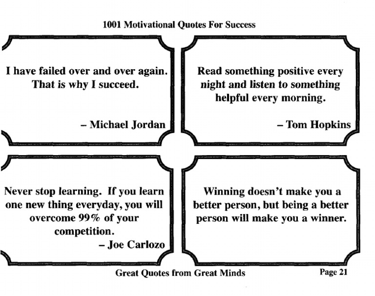 1001 Motivational Quotes For Success Great Quotes From Great Minds - 22 ...